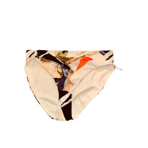 Women's CALIA Core Mid Rise Bikini Bottom M White Multi-color